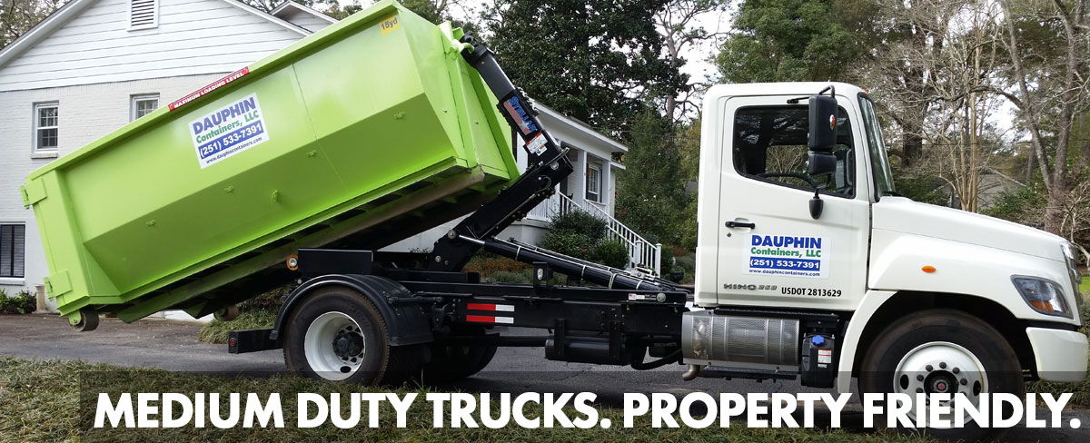 Residential Property Friendly Dumpster Trucks